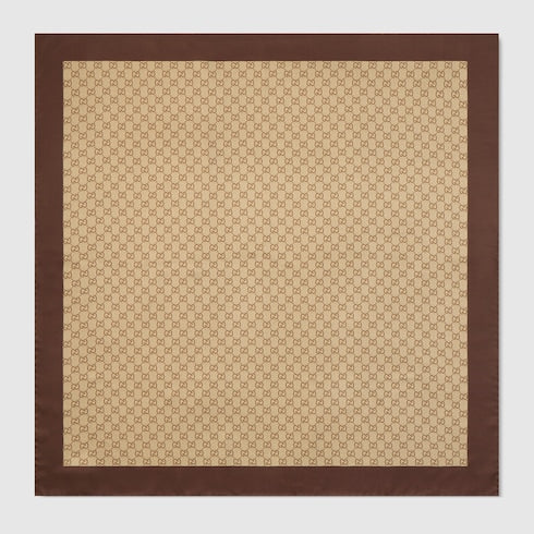 GG silk twill jacquard carré