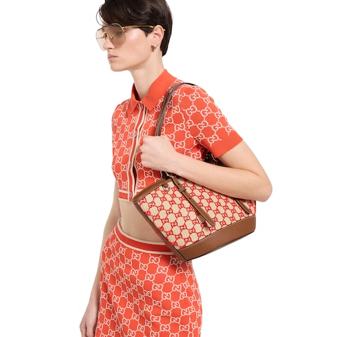 Woven small tote bag