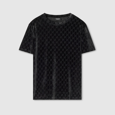 GG stretch velvet devoré T-shirt