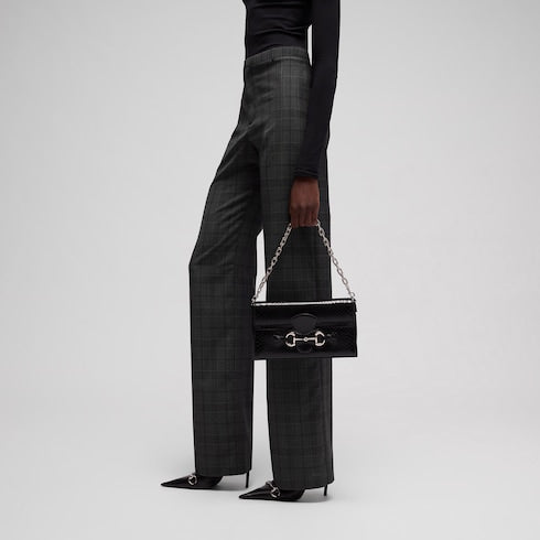 Checked fine wool pants