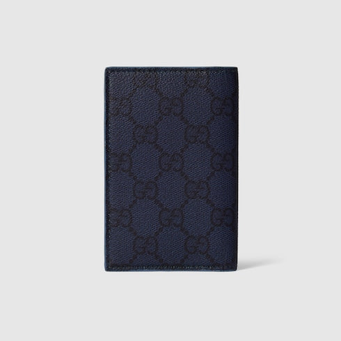 Dusty blue interior GG long card case