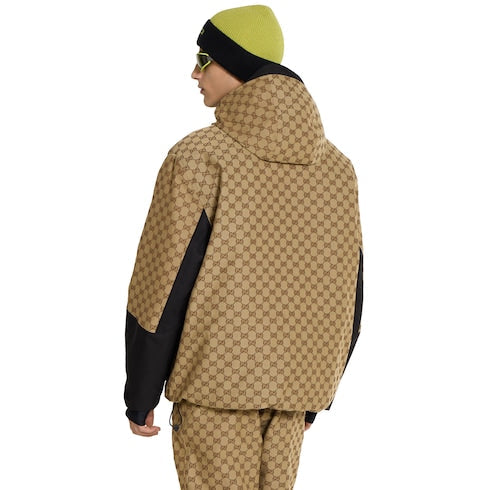 GG technical fabric jacquard jacket