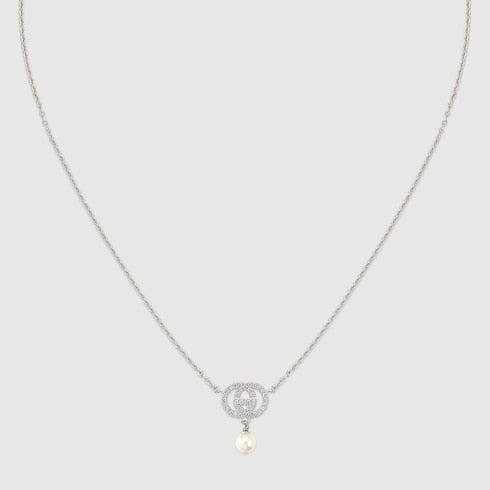 Crystal and pearl necklace