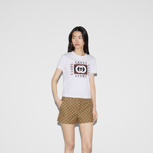 Printed cotton jersey T-shirt