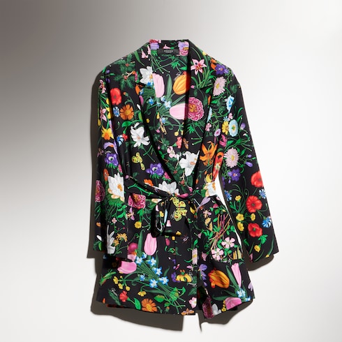 Printed silk shirt
