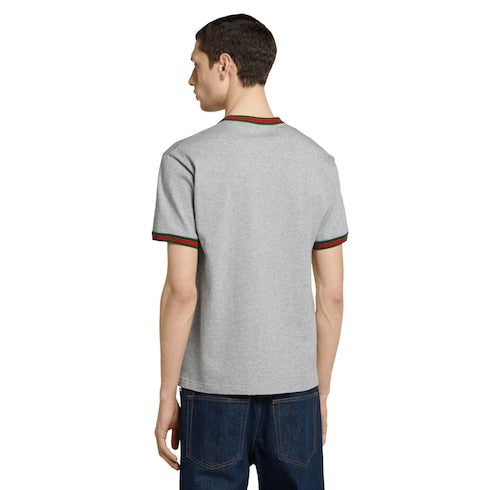 Cotton jersey T-shirt with embroidery