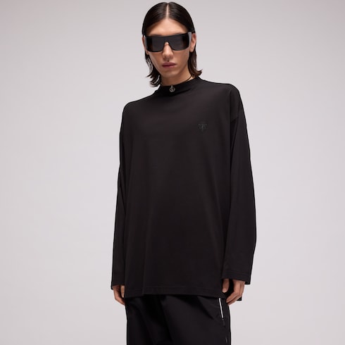 Cotton silk T-shirt with embroidery