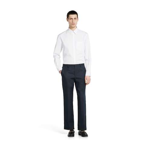 Cotton twill pant with Web detail