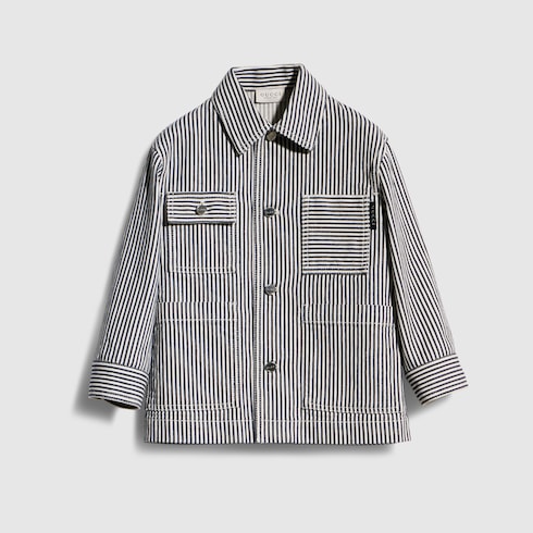 Children's striped denim jacket