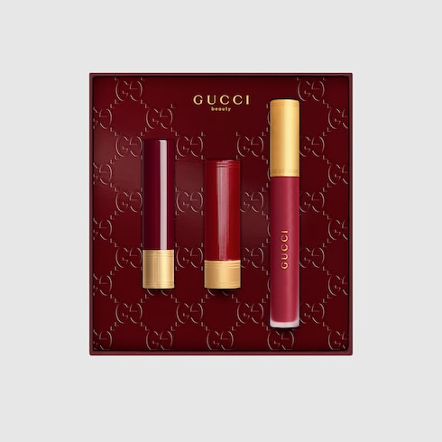 509 Gucci Rosso Ancora lipstick trio gift set