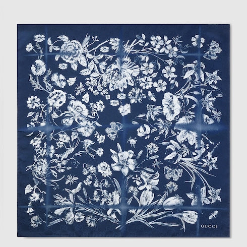 Cotton silk jacquard pocket square