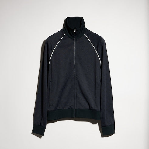 GG nylon and jersey zip jacket