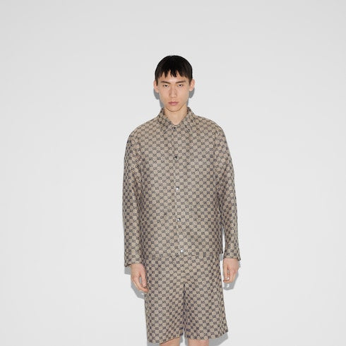 GG linen blend canvas jacket
