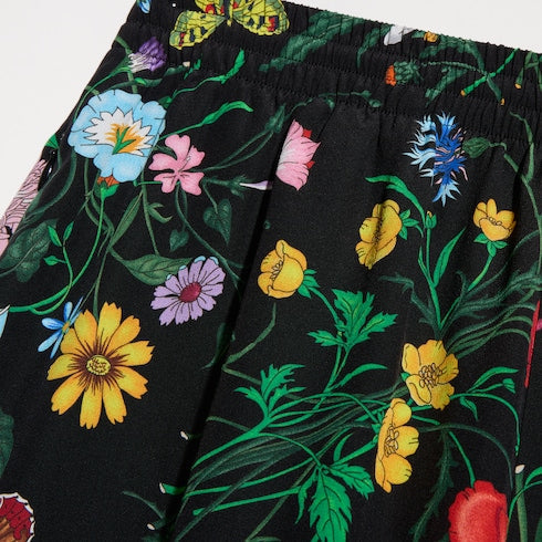 Printed silk leisure pants