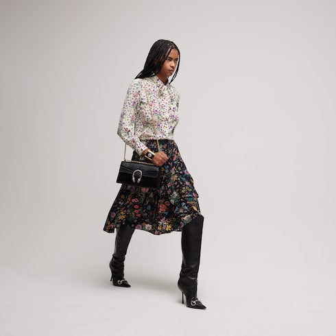 Printed silk shirt