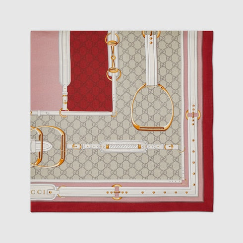 Printed silk twill carré