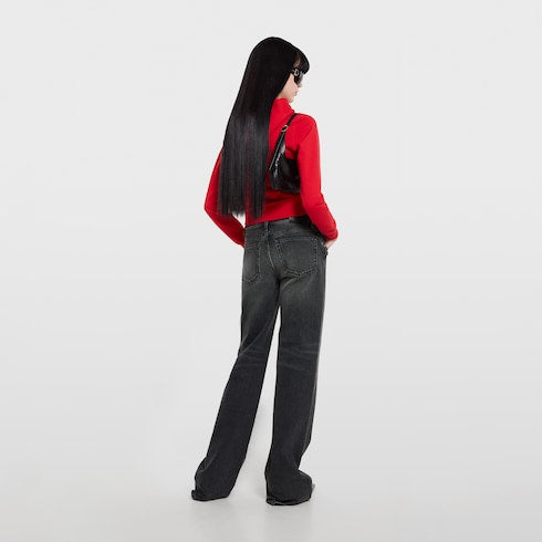 Cotton jersey and cashmere sweatshirt with print