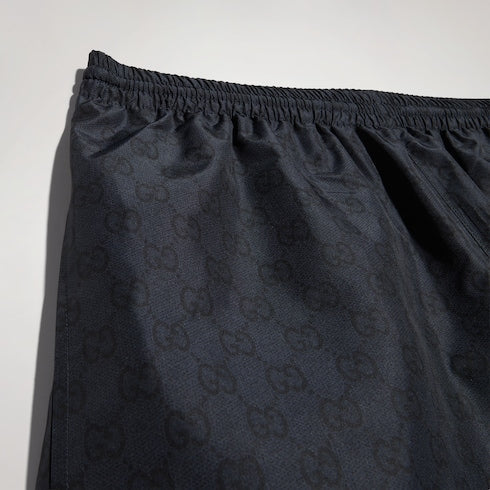 Printed polyester poplin swim shorts