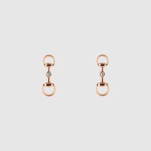 Gucci Horsebit diamond 18k earrings