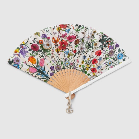 Small Flora print fan