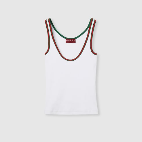 Cotton tank top with Web