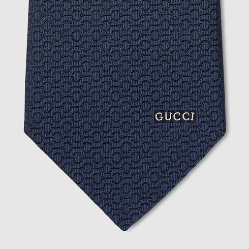 Gucci Horsebit silk jacquard tie