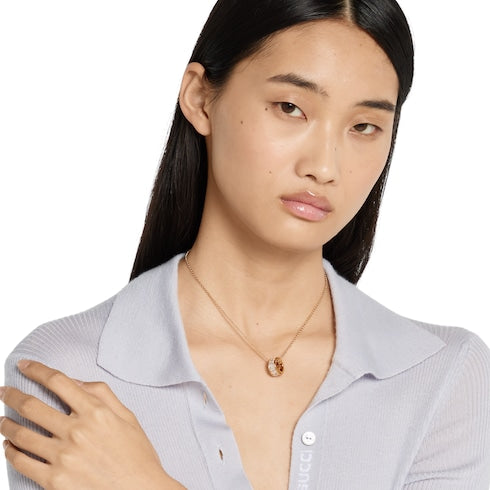 Gucci Blondie crystal pendant necklace