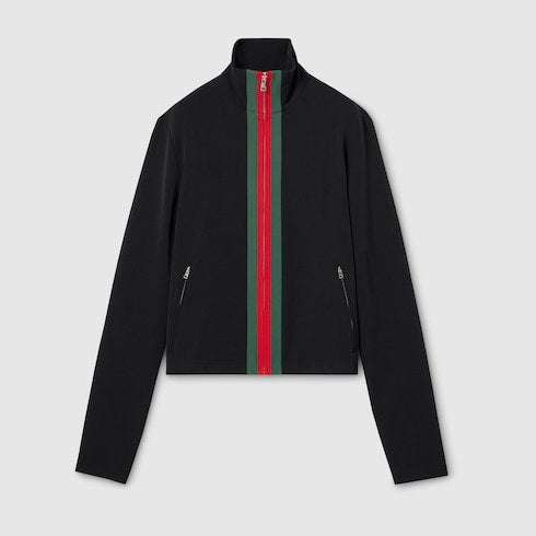 Stretch nylon zip jacket with Web