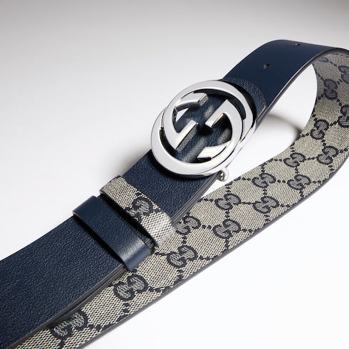 Reversible belt with Interlocking G buckle