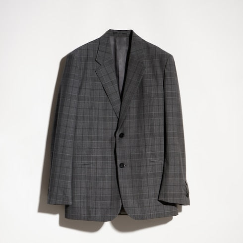 Checked fine wool jacket