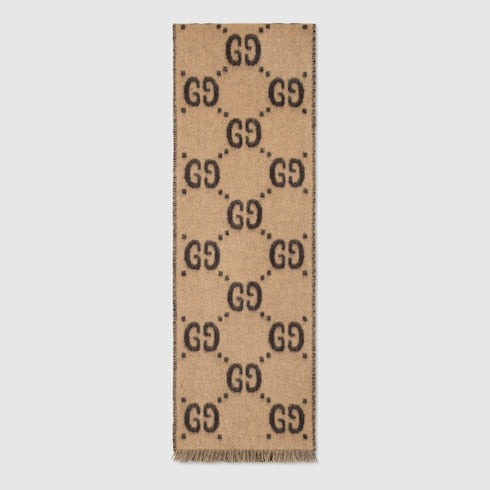 Children's GG wool scarf