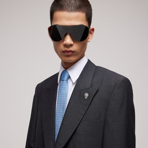 Interlocking G silk jacquard tie