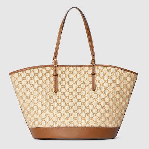 Woven large tote bag