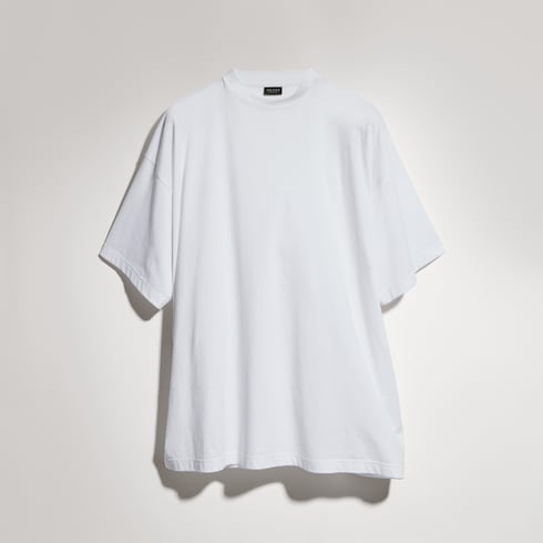 Lightweight silk jersey T-shirt with embroidery