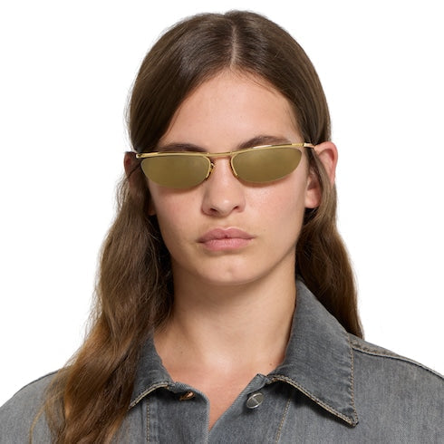 Foldable oval-shaped sunglasses