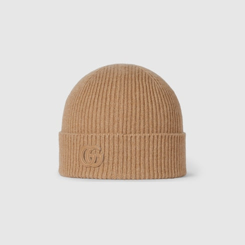 Cashmere hat with patch