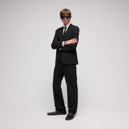 Technical wool blend pants
