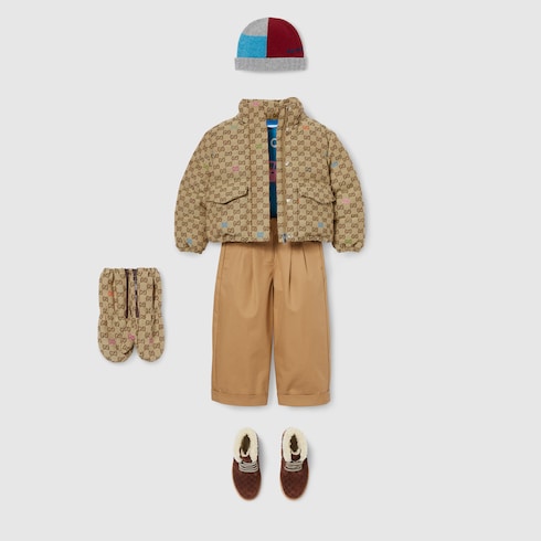 Children's padded GG canvas jacket