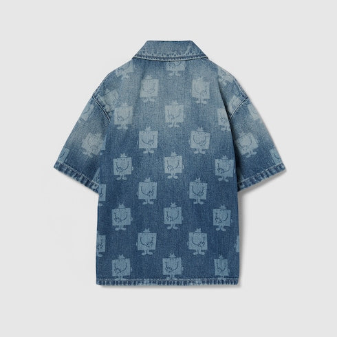 Children's printed denim shirt