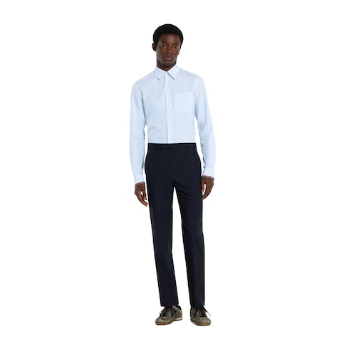 Striped cotton shirt with Web