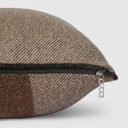 Wool jacquard cushion