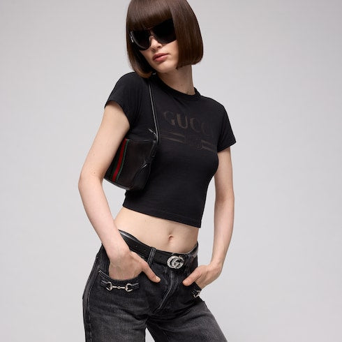 GG Marmont thin belt with crystals