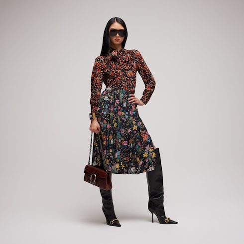 Printed silk shirt
