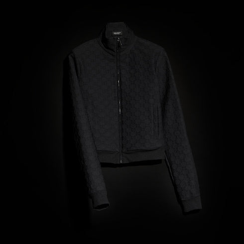 GG jersey jacquard zip jacket