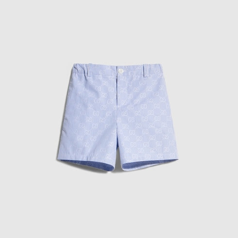 Children's GG striped poplin shorts