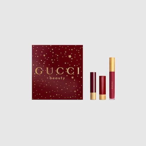 509 Gucci Rosso Ancora lipstick trio gift set