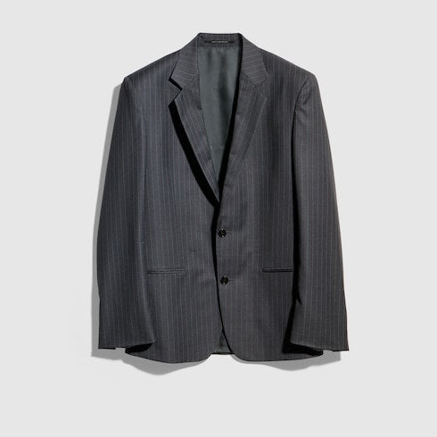 Pinstripe wool jacket