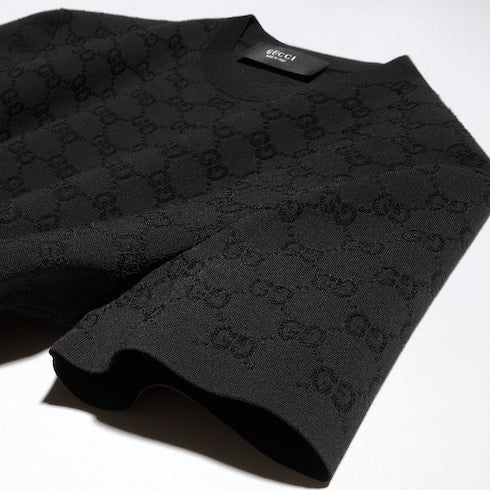 Technical GG fabric jacquard T-shirt
