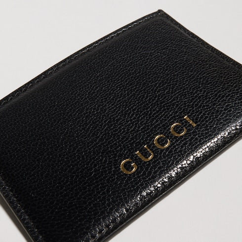 Card case with Gucci lettering