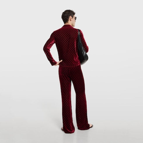 GG stretch velvet devoré pants